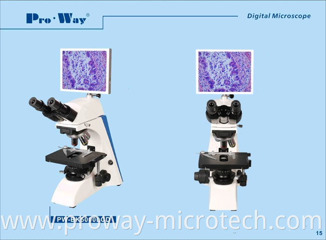 Professional LCD Digital Screen Biological Microscope with Software (PW-BK5000LCD)